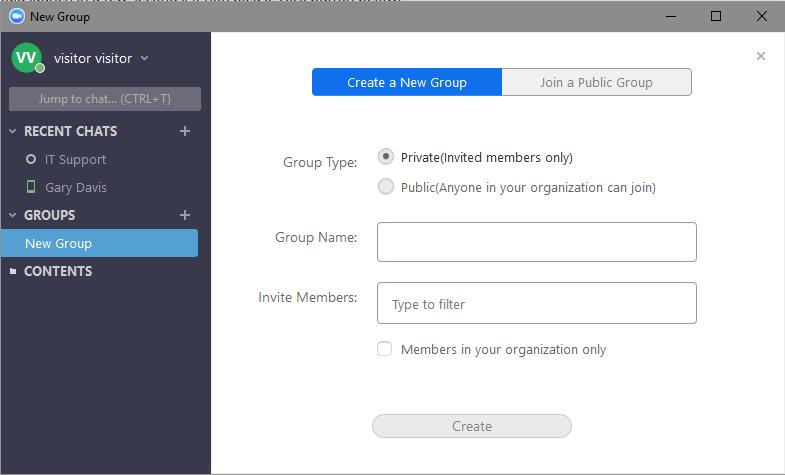 Adding a group will create another section on your contacts list with the name of the group and under it list those who are members.