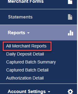 Merchant-Level Reports Using FirstView, you can run the following merchant-level reports: Authorization Detail Captured Batch Summary Captured Batch Detail Daily Deposit Detail Card Number History