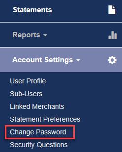 Changing Your Password To change your user password, follow these steps: 1. In the left pane, click Account Settings, then select Change Password. The Change FirstView Password page opens. 2.