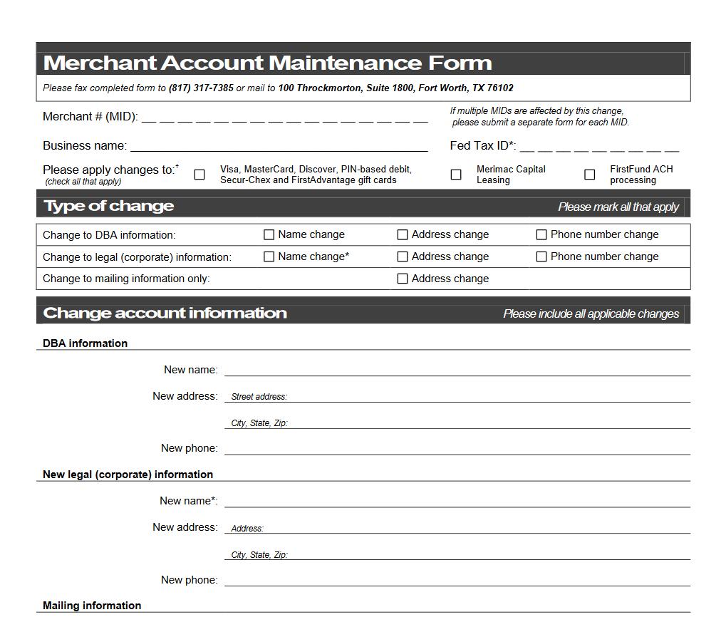 Click Download PDF for the form you want to download. The desired PDF opens. The example shown below is the Legal Name/ Business Name/Address Change Form. 3.