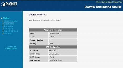 6.2 Device Status View WNRT-625G s current configuration settings.
