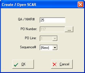 Creating a New SCAR Click the New/Open button at the bottom of the screen to create a new Supplier Corrective Action Request.