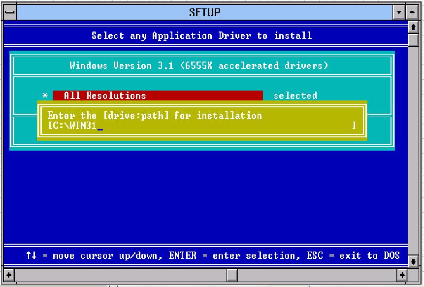 4. a. Press "ENTER" to install all resolutions. 5. a. Type the path of the operation system.
