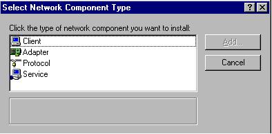 3. a. Select the "Adapter" item to add the Ethernet card. 4. a. Click "Have Disk" to install the driver.