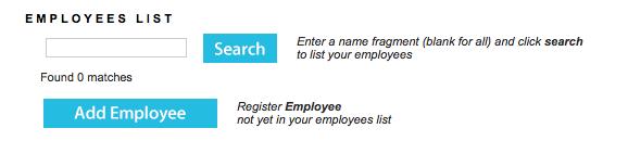 Step 5 To add a new employee, select Add Employee.