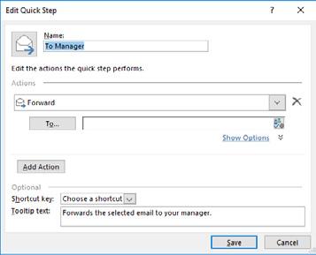 09 Quick Steps make short work of repetitive tasks Quick Steps is a feature in Outlook 00 and later versions, that applies multiple actions at the same time to email messages.
