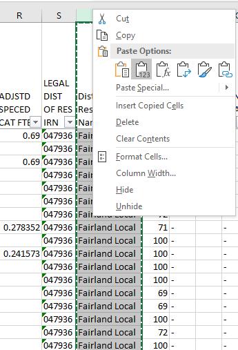 Copy & Paste Values When you use V-Lookup, the values you are seeing are actually a part of a formula.