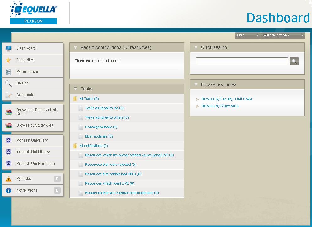 Log into EQUELLA 1. Open your web browser and enter the EQUELLA login URL https://equella.monash.edu/learning-systems. 2. Enter your authcate username and password, and click Log in. 3.