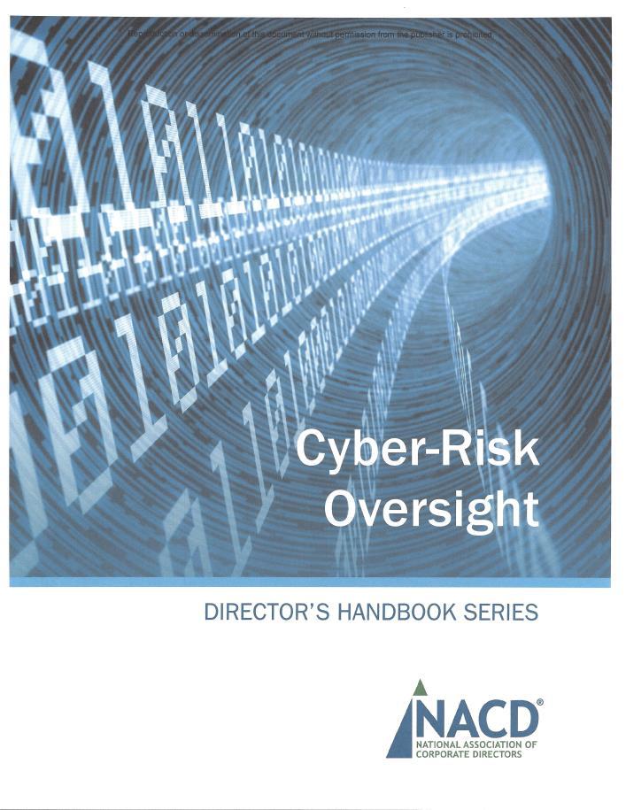 ISA/NACD Cyber-Risk Oversight Handbook Copies of the ISA/NACD Cyber-Risk