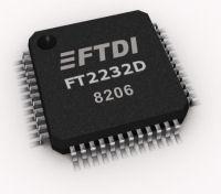 Future Technology Devices International Ltd FT2232D Dual USB to Serial UART/FIFO IC The FT2232D is a dual USB to serial UART or FIFO interface with the following advanced features: Single chip USB to
