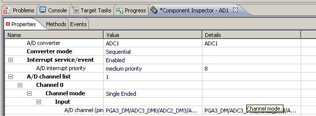 Double click on ADC_LDD Select ADC1 Enable interrupt service Select