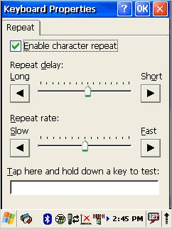 3.10. KEYBOARD Select Start > Settings > Control Panel > Keyboard Enable or disable