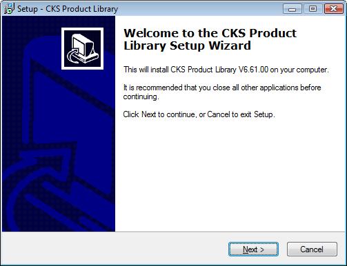CK Sagelink Page 4 2.0 CK Sagelink Installation Overview In order to convert your data with Sagelink you will first need to install a copy of our product library and activate the software. 2.0 Installation of CKS Product Library To install the CKS Product Library programs take the following steps: 1.