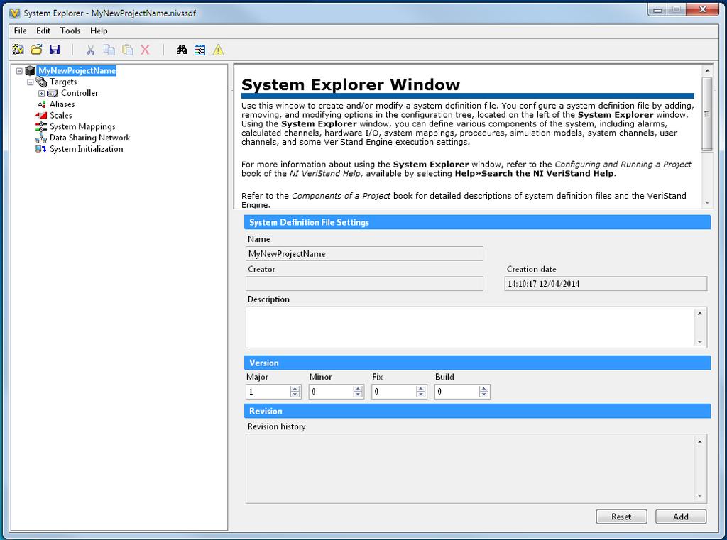 Open the System Explorer: Figure 22 System Explorer Specify the target, in