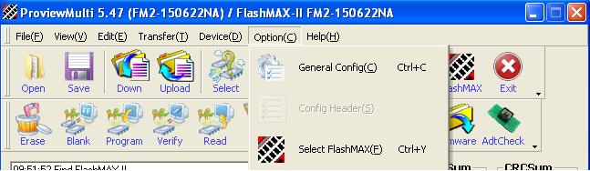 Password is the security password used when accessing from GUI on host PC to FlashMaxII. You can choose up to seven alphanumeric characters between 0 ~ 9 and A ~ Z.