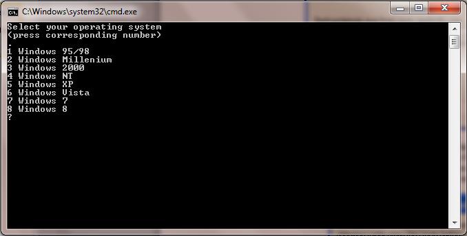 6) It will unzip several files onto your PC to the location you indicated. Press OK. 7) A Command Prompt screen will appear.
