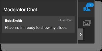 Moderator has ability to delete a specific chat message.