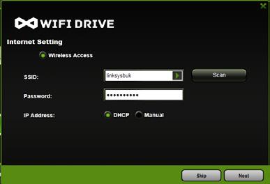 Enter the correct password to join the wireless network connection selected. 3. IP Address.