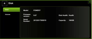This window provides information regarding the internal hard drive as seen on the screenshot below.