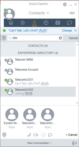 Start new IM Group 4 5 3. Search the user you want to add to the conversation.