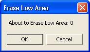 Or on the Erase menu, click Low/High Area. Your mouse pointer turns into a box. 2. Place the box over the first low area (the left drain, as indicated in Figure 2 1), and click to select.