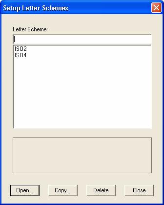 Taper-Plus 9.1 Quick Start Guide Creating Letter Schemes In this lesson you will set up a letter scheme. To create a letter scheme 1.