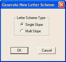 In the Letter Scheme text entry box, type the name IS08, and click Open. The Generate New Letter Scheme dialog box opens, as in Figure 4 2.