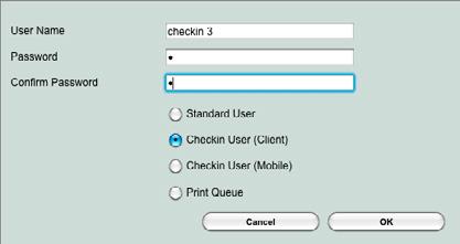 You can select one or more of these parameters for each check in user.