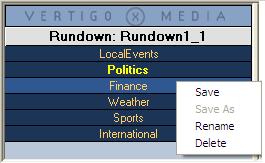 An overview of the Rundown Editor Creating and using rundowns and segments The Rundown Editor lists the content and playback order for a program.
