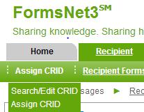 Performing a CRID Search (continued) Enter the known private identifying data completely and accurately in the search fields, and then click on Search.