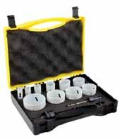 Hole Saw Cutting Kit - Tradesman M42 Cobalt Bi-Metal Hole Saw Kit Set contains 16, 19, 22, 29, 35, 38, 44, 51, 54 & 6 Adapter, Small & Large