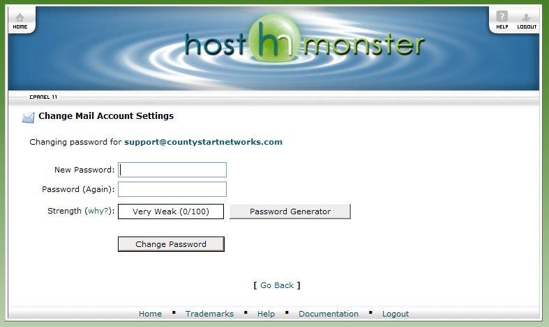 Change Password The Change Password feature, in the
