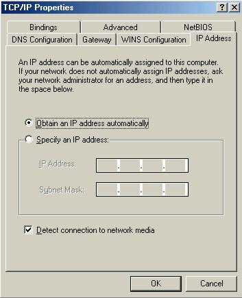Appendix D Setting up Your Computer s IP Address Configuring 1 In the Network window Configuration tab, select your network adapter's TCP/IP entry and click Properties 2 Click the IP Address tab.