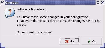 3 Click OK to save the changes and close the Ethernet Device General screen. 4 If you know your DNS server IP address(es), click the DNS tab in the Network Configuration screen.