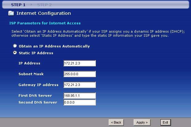 Chapter 3 Wizard Setup for Internet Access Table 9 Internet Connection with RFC 1483 (continued) LABEL DESCRIPTION Next Click Next to continue to the next wizard screen.