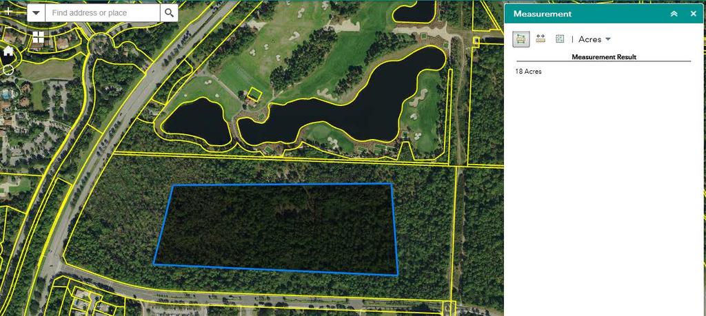 In the example below, Area is chosen along with the unit Acres 2.