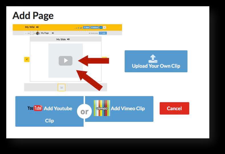 Adding Content to Your Wiki Making a video page Click Video on the Add Page screen.
