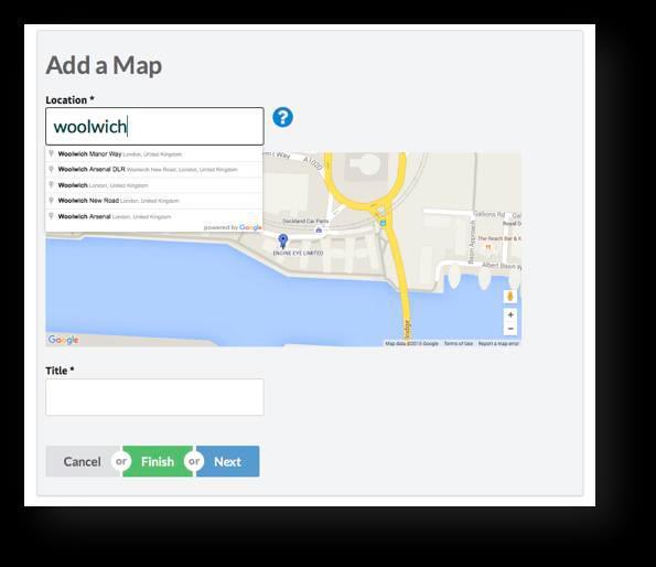 Adding Content to Your Wiki Making a map page Click