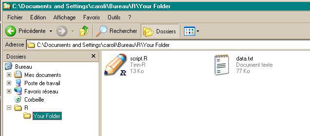 Folder Create a folder in which the script file ( AMaCAIDscript.