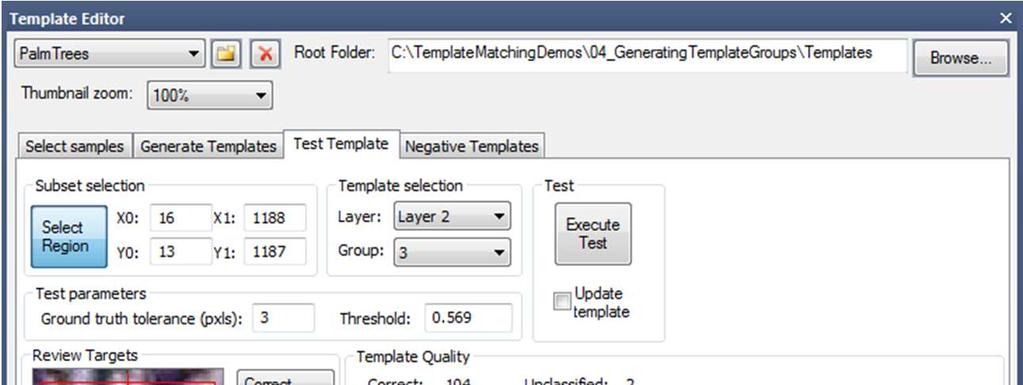 Template Matching Template Editor (Template