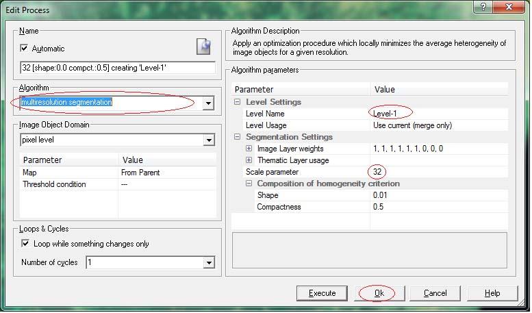 Change the image layer weights Change the scale parameter and etc. Click > OK Which layers to be used for creating Objects? The basis of creating image objects is the input-data.