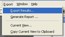 2.10Export Results To export results, open the Export Results dialog box by choosing