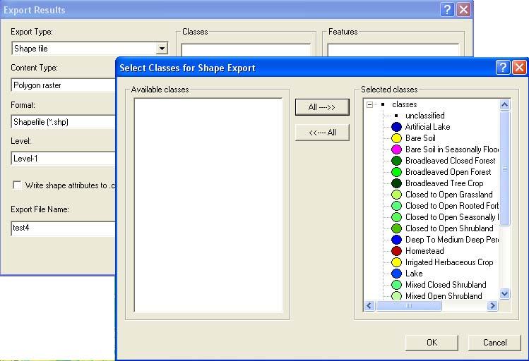 Choose Sapefile/Raster from the Export Type drop-down list.