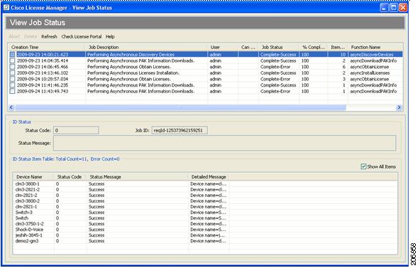 Viewing Job Status For information about status error levels, see the Understanding Status Error Levels section on page 6-10. Table 6-5 describes the fields in the dialog box.