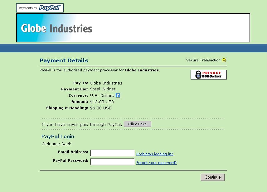 7 Custom Payment Pages Examples of Custom Payment Pages FIGURE 7.2 The same payment page with a Custom Payment Page Style applied.