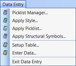 Data Entry A brand new Data Entry menu and toolbar provides easy access to the