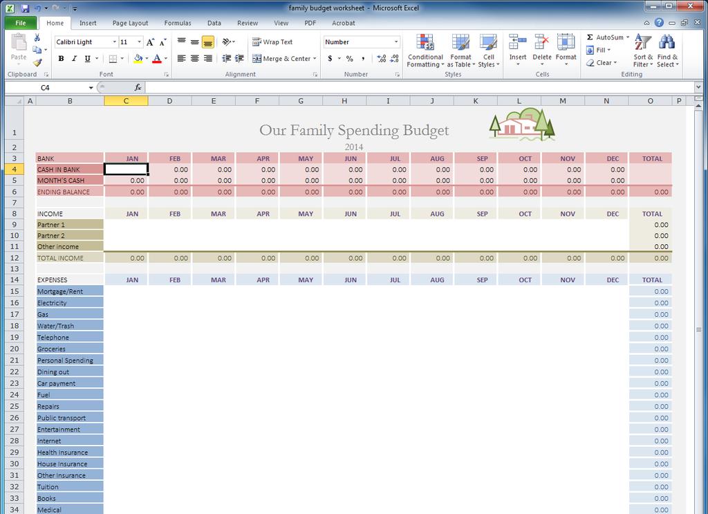 This month we have a handy Excel template you can download to use to track your family budget. Click here to download the budget for your version of Excel.