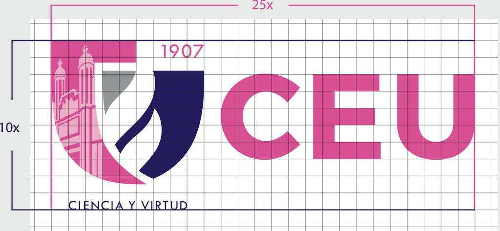 CEU INITIALS LOGO (HORIZONTAL) It is made of 25 by 10 grid