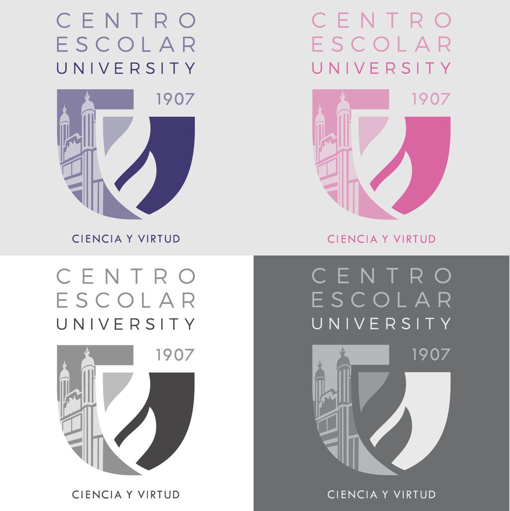 CEU LOGO (ONE COLOR) The one color CEU logo should always be applied in the following colors: white black blue pink Using the background as in the following shades of: For CEU logo