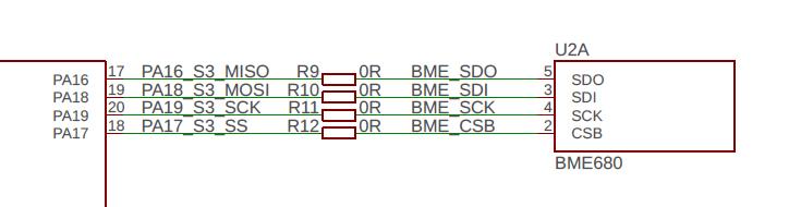 4.3. Bosch sensor connection: The BME680 is connected to SAM D21 as the image below: Figure 10 : BME680 connection 4.4. Stand-alone mode: When the ITM-MKR680 is connected through USB, it provide an CLI interface.
